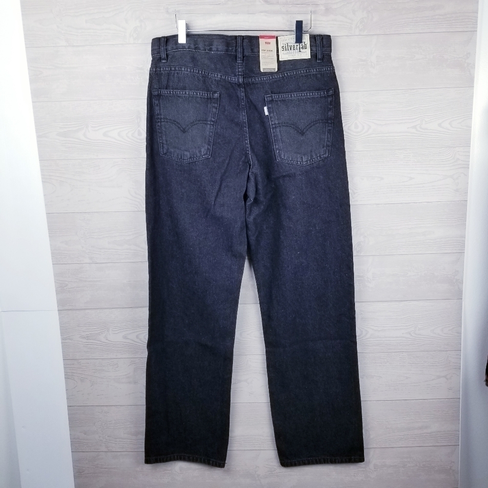 Levi's SilverTab 91G335 Stay Loose Straight Leg Black Jeans NWT - Picture 2 of 10